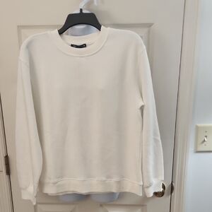 Zara women's sweatshirt, white, size M, New with tags